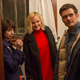 Kate Micucci (left), Malin Akerman, and Orlando Bloom (Photo: Netflix)